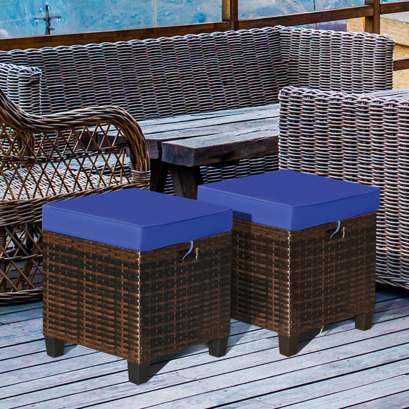 Latitude Run® BenCharles Outdoor Ottoman with Cushion & Reviews Wayfair